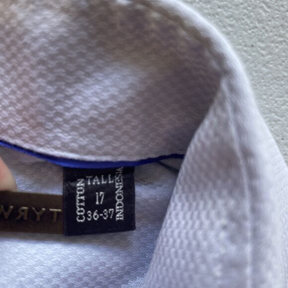 Proper Shirtings Contemporary Fit Button Up Dress Shirt Mens 17 36-35 Light Gray - Picture 5 of 12